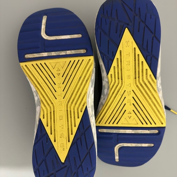 Under Armour Project Rock BSR 2 Shoes Mens 9 1/2 Marble Charged Blue/ pre owned - Picture 6 of 10